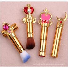 Portable  Retractable Cosmetic Foundation Powder Blush Eye Shadow Lip Blend Sailor Moon Make Up Brush Set